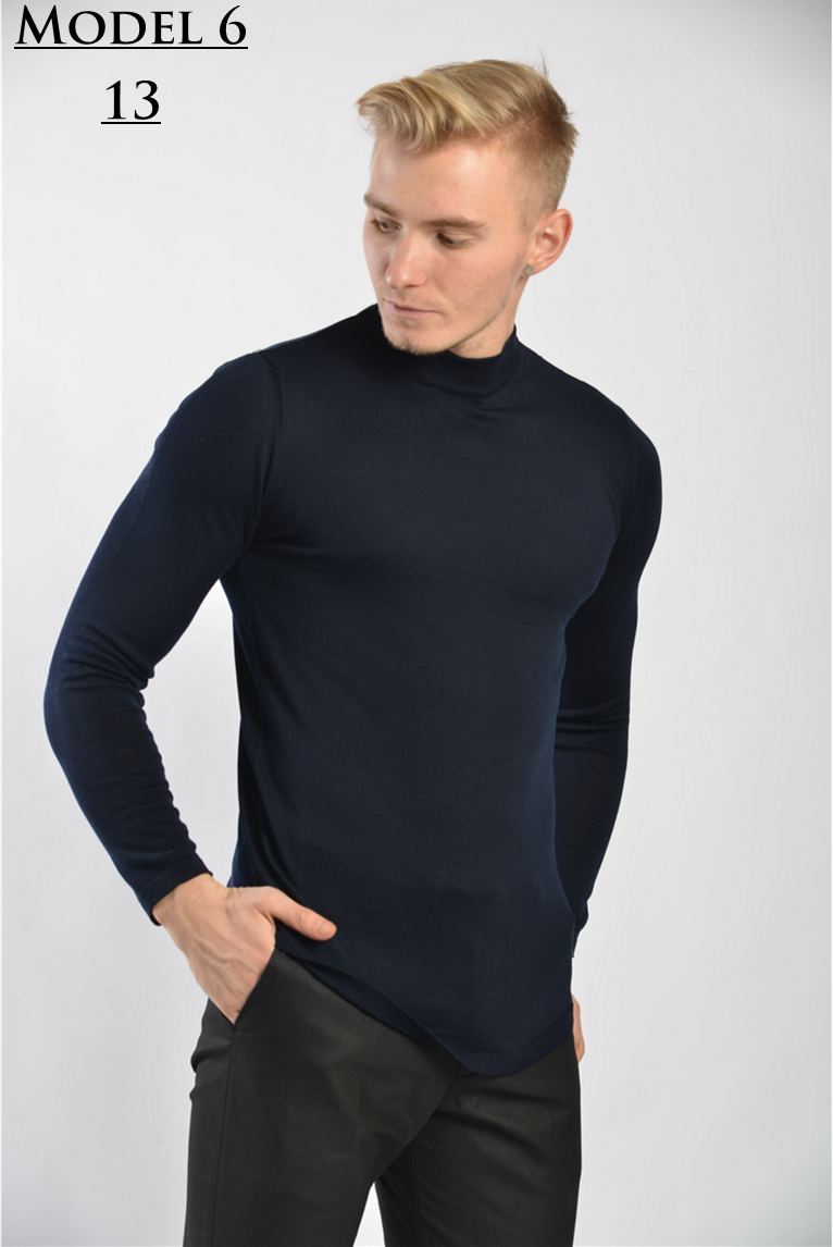 Slim fit Men's knitwear Mock neck