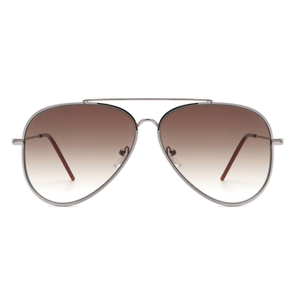 Classic Brow-Bar Retro Fashion Aviator Sunglasses