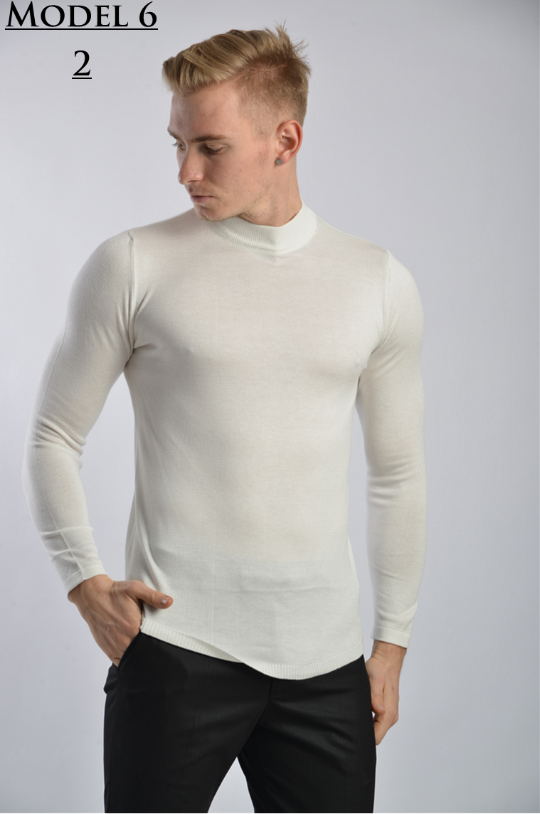 Slim fit Men's knitwear Mock neck