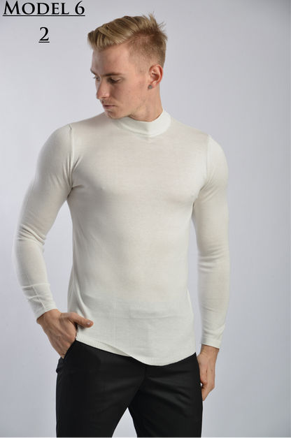 Slim fit Men's knitwear Mock neck