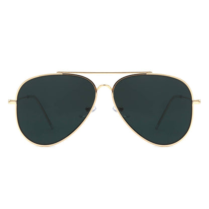 Classic Brow-Bar Retro Fashion Aviator Sunglasses