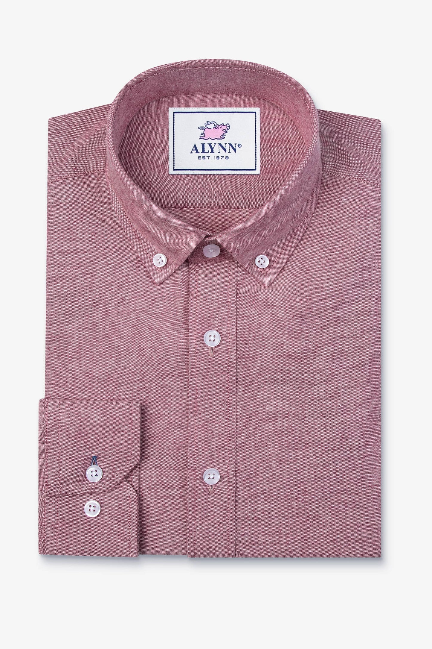 Lucas Casual Untuckable Slim Fit Dress Shirt Red Alynn