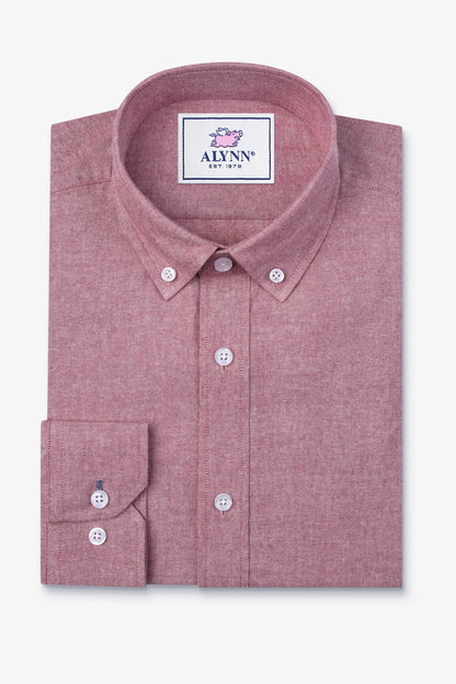 Lucas Casual Untuckable Slim Fit Dress Shirt Red Alynn