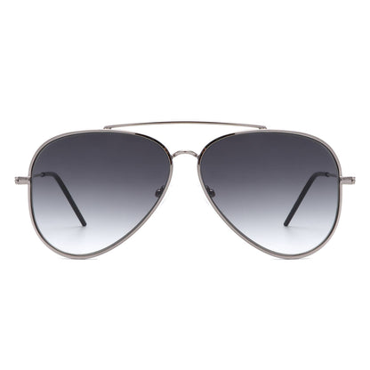 Classic Brow-Bar Retro Fashion Aviator Sunglasses