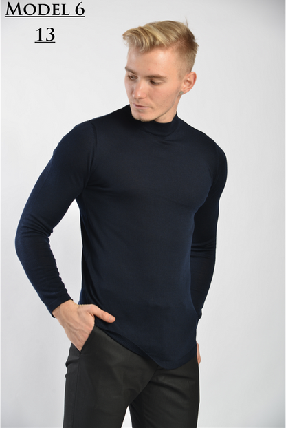 Slim fit Men's knitwear Mock neck