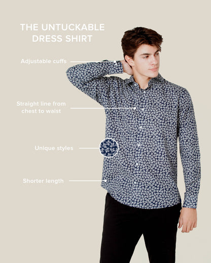 Sheldon Untuckable Classic Fit Dress Shirt by Alynn