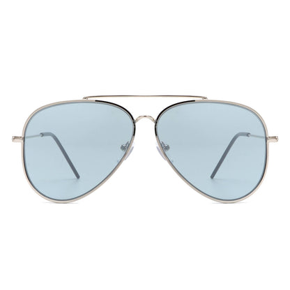 Classic Brow-Bar Retro Fashion Aviator Sunglasses