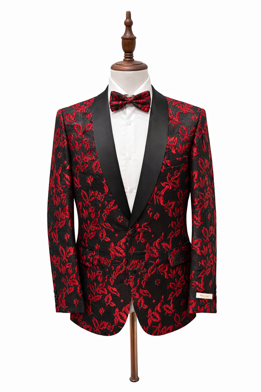 Red/Black Tux Blazer