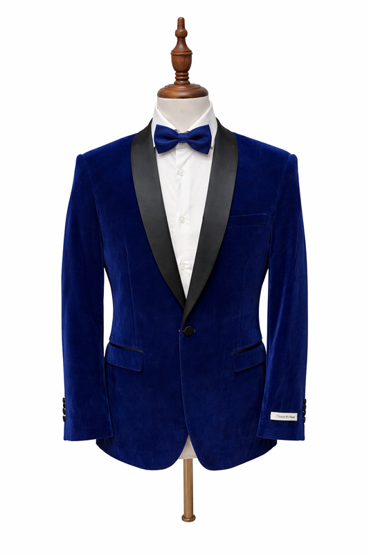 Royal Blue Velvet Blazer