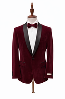Burgundy Velvet Blazer