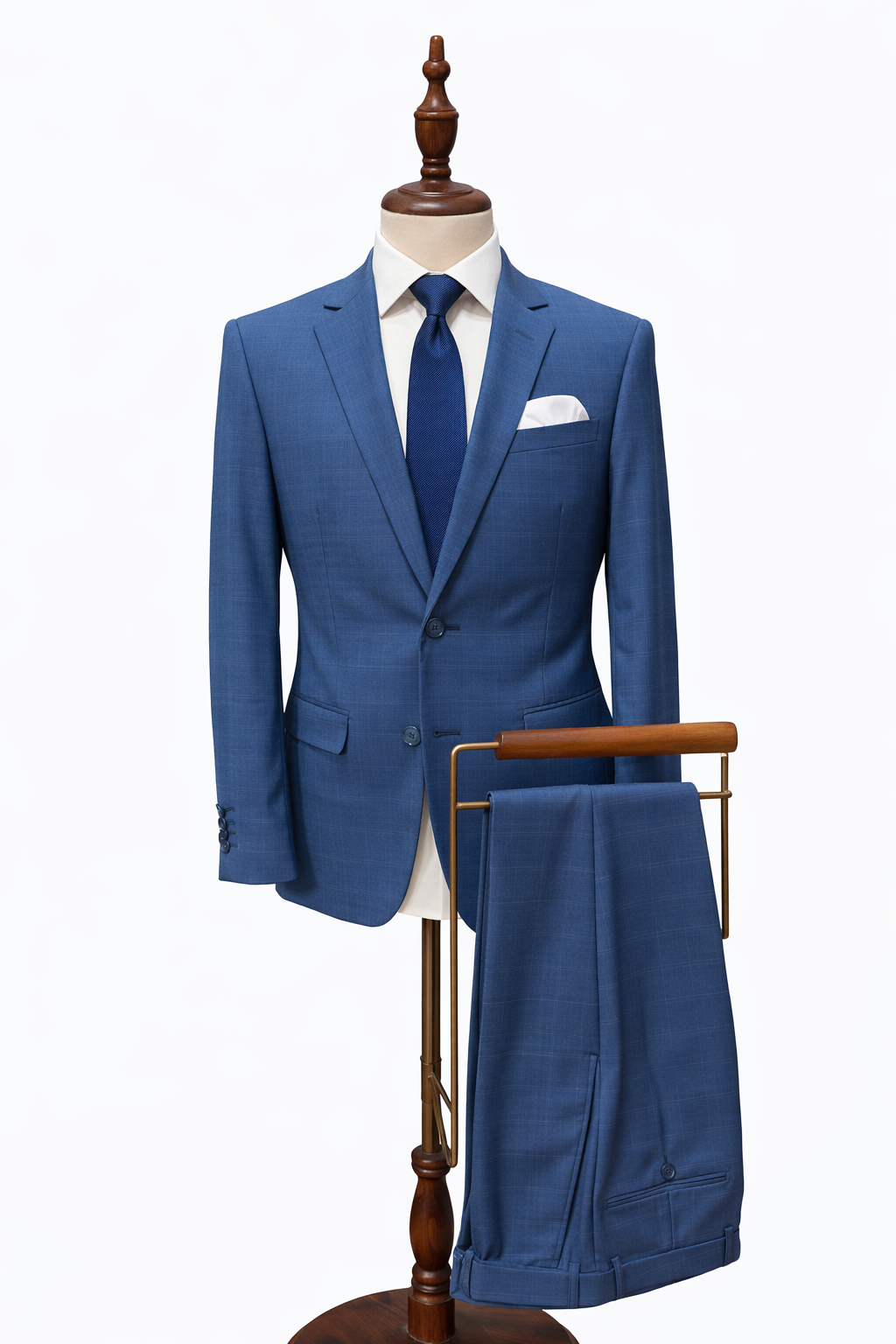 Plaid Blue Suit