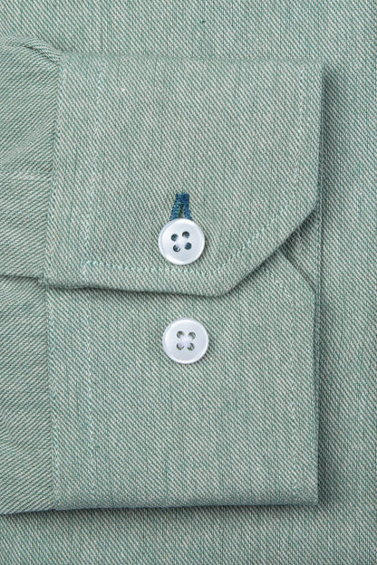 Caden Casual Untuckable Slim Fit Dress Shirt Green Alynn