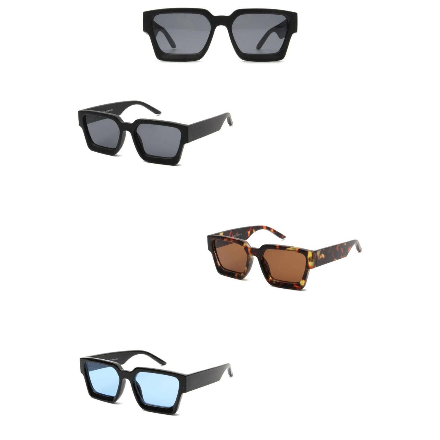Retro Chunky Bold Square Sunglasses