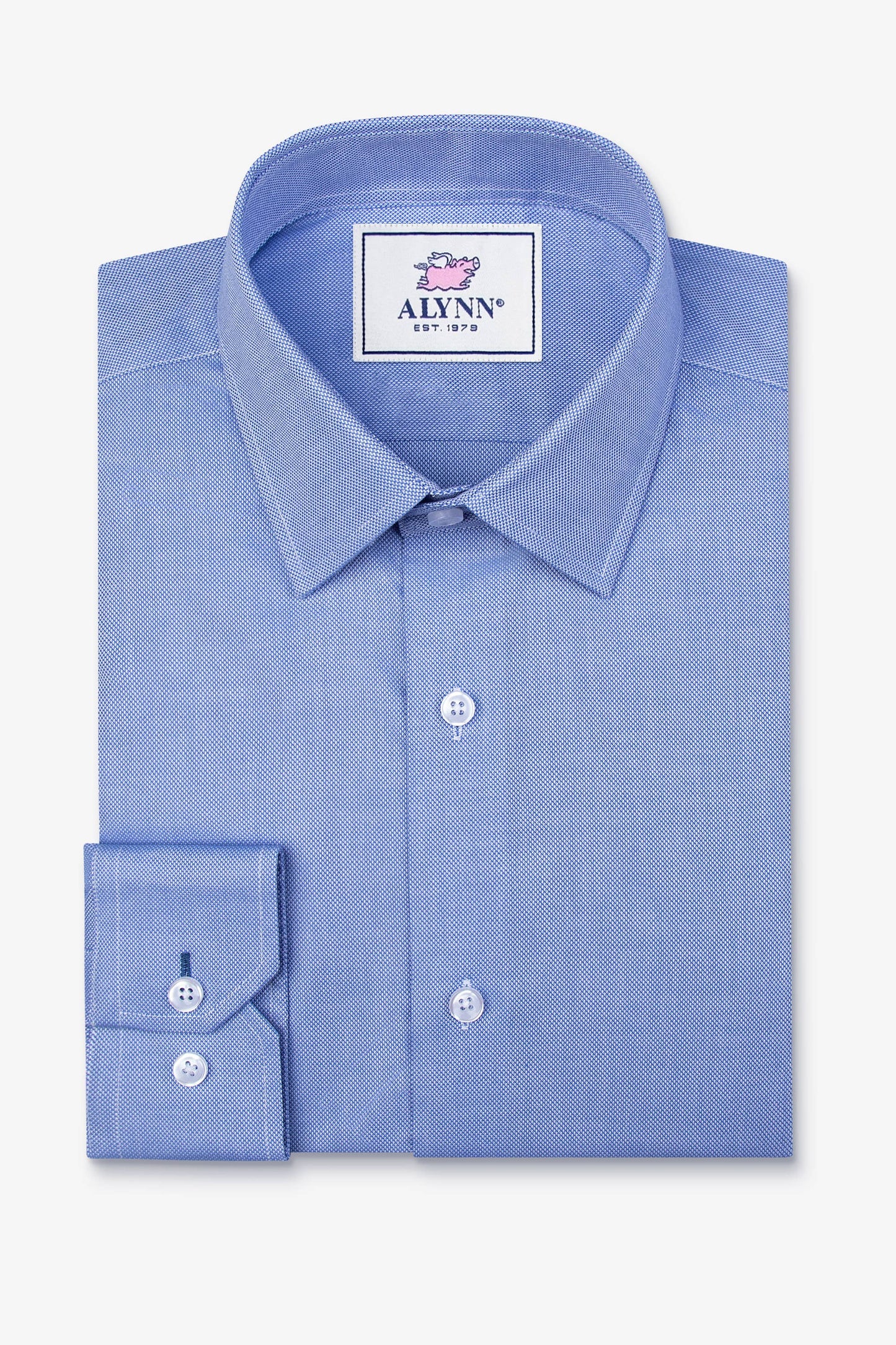 Elijah Standard Fit Medium Blue Dress Shirt by Alynn