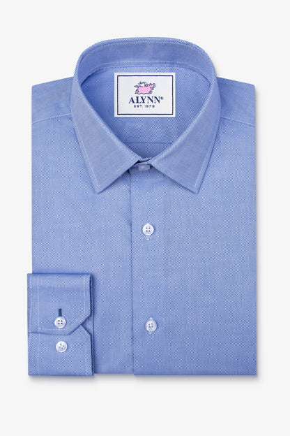 Elijah Standard Fit Medium Blue Dress Shirt by Alynn