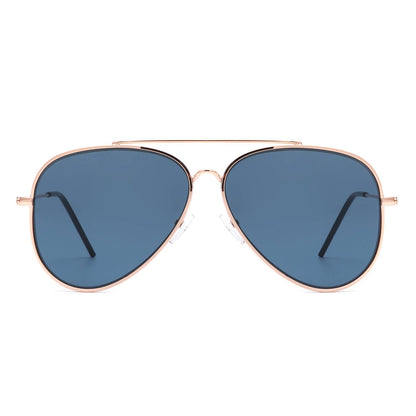 Classic Brow-Bar Retro Fashion Aviator Sunglasses