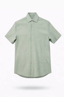Men’s Sage Green Short Sleeve Button-Up Shirt