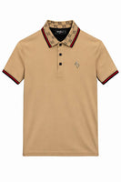 Beige Signature Collar Polo Shirt