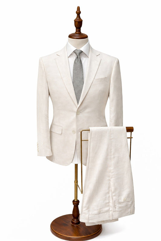 Men’s White Linen Suit
