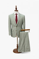 Sage Green Pattern Slim Fit Suit