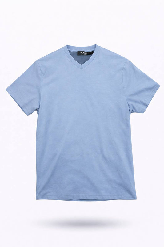 Men’s Light Blue V-Neck T-Shirt