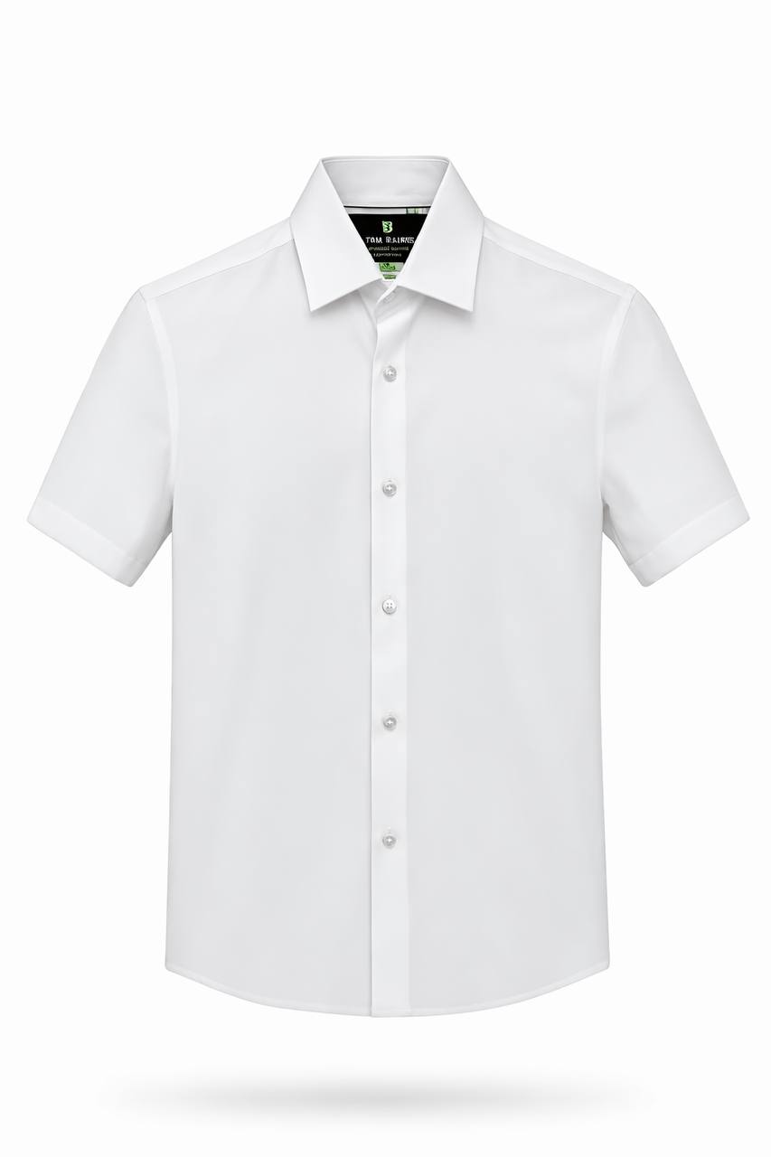 Men’s White Short Sleeve Dress Shirt