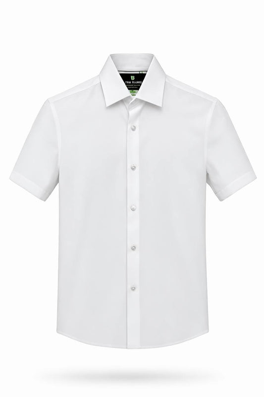 Men’s White Short Sleeve Dress Shirt